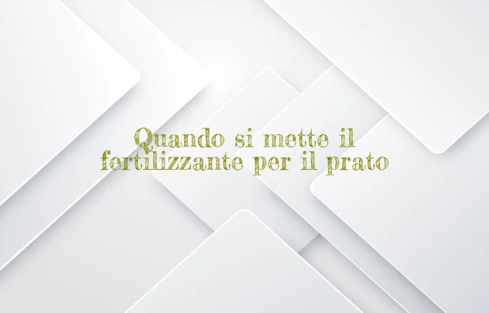 Quando si mette il fertilizzante per il prato